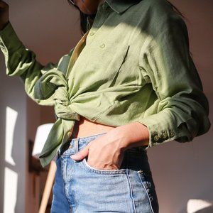 Song of Style Cyril Button Down Top in Pear Green